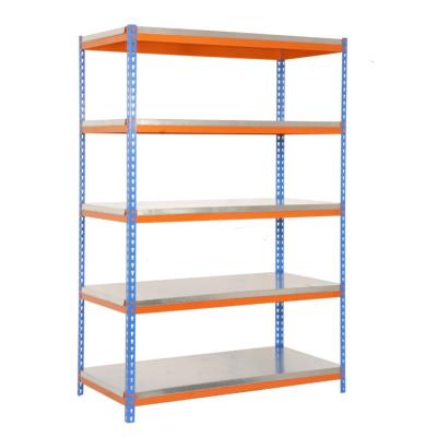 Étagère en métal bleu orange galva 5 étagères 300 kgs dim.2000x1000x600mm sans vis