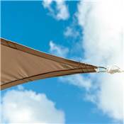 Voile d'ombrage rectangulaire taupe 160g/m2 dim.4x5m