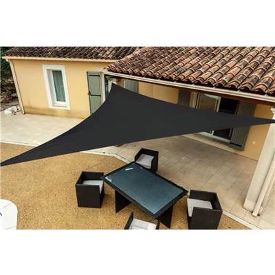 Voile d'ombrage triangulaire gris 160g/m2 dim.5x5x5m
