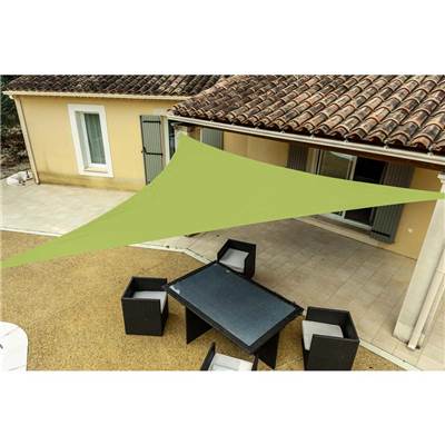 Voile d'ombrage triangulaire vert 160g/m2 dim.5x5x5m