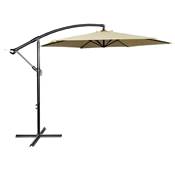 Parasol déporté diamètre 3m hauteur 245cm toile 180 g/m² crème