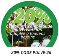Profitez de notre offre exclusive , 20% de remise sur les pulvérisateurs Ribimex avec le code PULVE-26 chez Bricommerce
