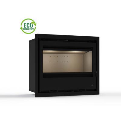 Pack Insert cheminée bois LAGOS-C-595, 6.5KW, Cadre 4 côtés