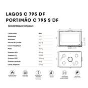 Pack Insert cheminée bois PORTIMAO-C-795-S-DF, 7KW, Cadre 4 côtés Verre,dble face