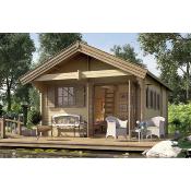 Pavillon 155 premium 45 bois weka, 34,5 m² ép.45 mm