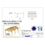Pergola Adossée Bois Douglas France Carport Auvent terrasse 600x450cm H 250cm
