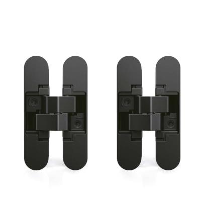 Lot 2 charnières boîtier portillon charge 40kg ouverture 180 degrés Zamak Noir