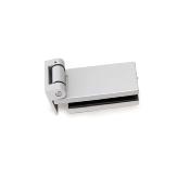 Charnière porte verre garniture charnière hor. embout 40mm porte 8-12mm alu. acier gris