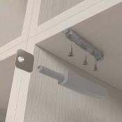 Lot 10 serrures porte visser dans meuble réglage Push Lite long. 80mm Amortisseur plastique Gris