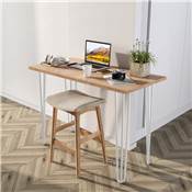 Lot 4 pieds Hairpin 3 fils par table haut. 710mm Acier blanc