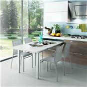 Coulisses table rallonge Party alu. Inox anodisé