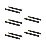 Lot 5 jeux Coulisses tiroirs roulement billes haut. 45mm prof. 350mm sortie totale  amortie Noir