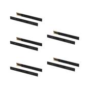 Lot 5 jeux Coulisses tiroirs roulement billes haut. 45mm prof. 400mm sortie totale  amortie Noir