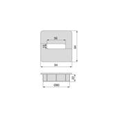 Passe-câble table Plastwin plastique blanc plastique
