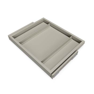 Kit châssis coulissant fermeture souple armoires réglable mod. 600mm Gris pierre