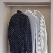 Lot 2 rails penderie dressing Luxe aluminium et plastique