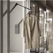 Penderie rabattable armoire Sway 600 - 830mm Acier alu. plastique titane