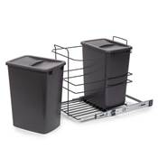 Poubelle recyclage montage inf. extraction manuelle cuisine Recycle 2x35L Anthracite