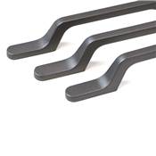 Lot 5 poignées meubles Osaka L225mm entraxe 160mm alu. Gris foncé