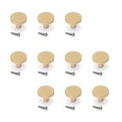 Lot 10 boutons meubles Uppsala diam. 30mm alu. Or