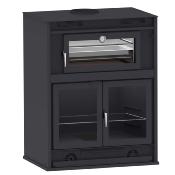 Grand barbecue 100cm porte vision four inox sans ventilateur plateau 60cm