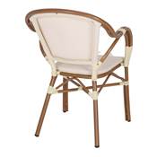 Lot 2 chaises d’extérieur style bistrot beige