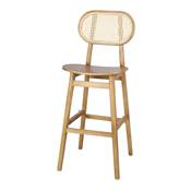 Lot 2 Tabourets hauts bois style bistrot naturel