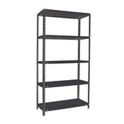 Étagère en métal anthracite 5 étagères charge 90 kgs dim.1800x1100x300mm à visser