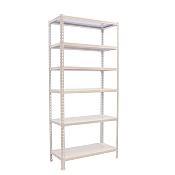 Étagère en métal blanc 6 étagères charge 180 kgs dim.2500x800x500mm sans vis