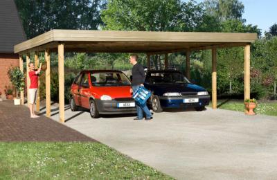 Carport double 609 T.2, toit acier