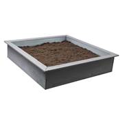 Carré de potager en bois 115x115cm hauteur 25cm gris