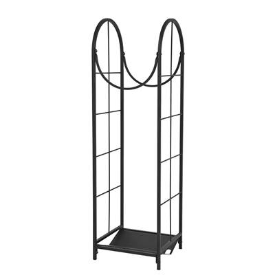 Range bûche d'intérieur deux niveaux hauteur 122cm noir