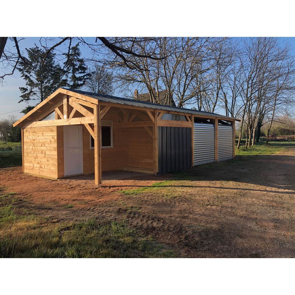 Charpente Abri Deux Pentes, Bois DOUGLAS Français (Carport