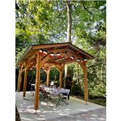 Abri Deux Pentes, Bois DOUGLAS Français, Carport, Auvent, Abri voiture