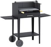 Barbecue sur chariot en acier au carbone 126x40x109cm