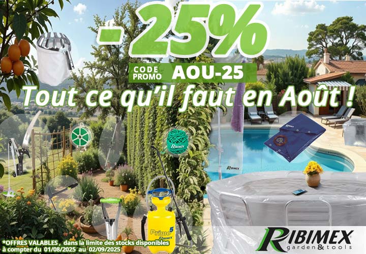 25% de remise sur nos petits outils de jardinage, les échenilloirs, les cueilles fruits, les liens pour plantation et semis, les housses de protection mobilier de jardin et accessoires de jardin, les pulvérisateurs et vaporisateurs, nos tuyau d'arrosage Flatex en 15 et 30 mètres... chez Bricommerce