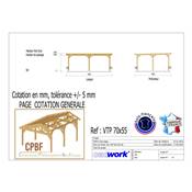 Abri, carport Toit Plat, Bois DOUGLAS Français