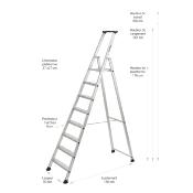 Échelle transformable 2 plans 2x7 échelons