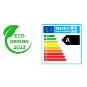 Cheminée à bois en acier, verre sérigraphié, bûcher inférieur 15 Kw