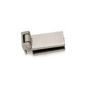 Charnière porte verre garniture inoxydable hor. embout 34mm porte 8-12mm acier inoxydable