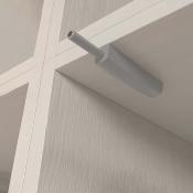 Lot 10 serrures porte visser dans meuble réglage Push Lite long. 80mm Amortisseur plastique Gris