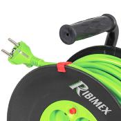 Enrouleur électrique 3200w 25m 3x1,5 3 prises 1 prise USB 1 prise USB-C