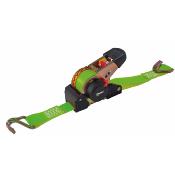 Sangle arrimage automatique  cliquet 35mmx4m 1000kgs et crochets