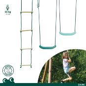 TONKA portique, balançoire avec échelle pour enfant,  Dim.2,42 x 1,66 x H. 1,95 m