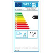 Cheminée centrale en acier, 4 cotés vitrés, bûcher inférieur 13.5 Kw